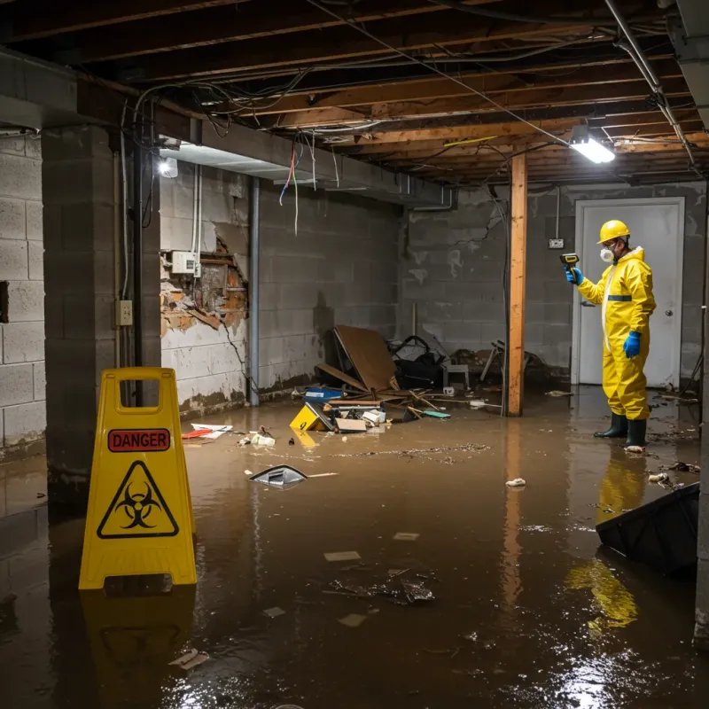 Flooded Basement Electrical Hazard in Morgan County, AL Property